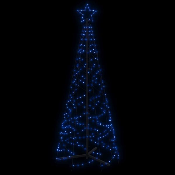 vidaXL LED-Weihnachtsbaum Kegelform Blau 200 LEDs 70x180 cm