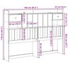 vidaXL Kopfteil mit Stauraum 180 cm Massivholz Kiefer