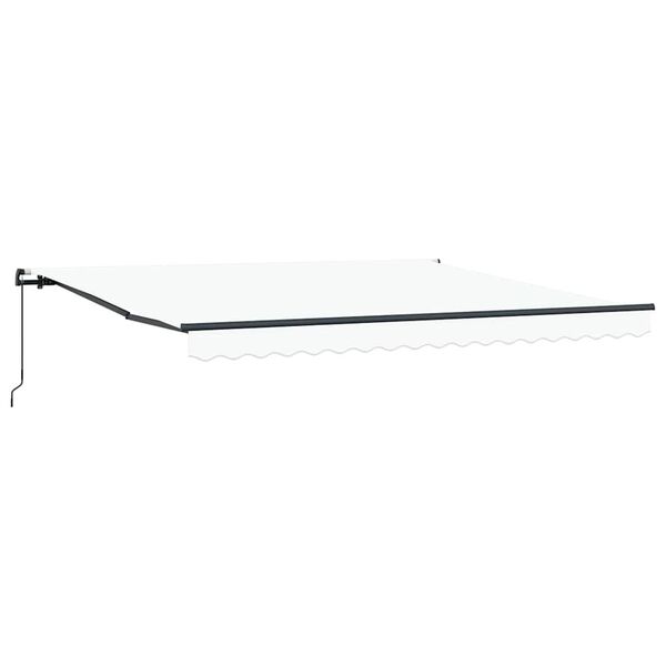vidaXL Einziehbare Markise Wei&szlig; 400 x 300 cm Polyester und Stahl