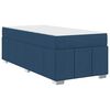 vidaXL Bettrahmen mit Matratze Blau 100 x 200 cm Stoff