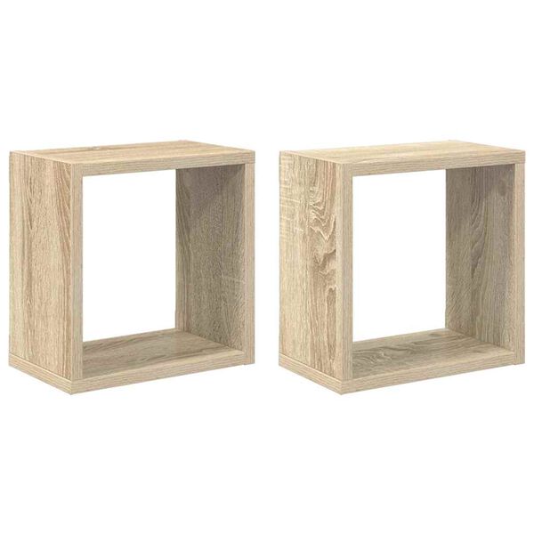 vidaXL W&uuml;rfelregale 2 Stk. Sonoma-Eiche 26x15x26 cm
