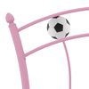 vidaXL Einzelbett mit Fußball-Design Rosa Metall 90x200 cm