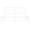 vidaXL Bettgestell mit Kopfteil Metall Wei&szlig; 135x190 cm