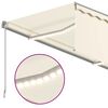 vidaXL Markise Manuell Einziehbar mit Rollo & LED 4,5x3 m Creme