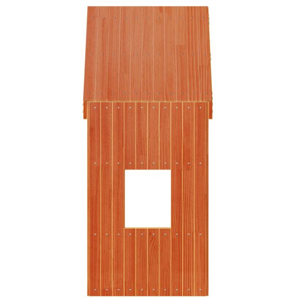 vidaXL Dach für Kinderbett Wachsbraun 60x89x134,5 cm Massivholz