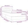 vidaXL Boxspringbett mit Matratze & LED Schwarz 90x220 cm Samt