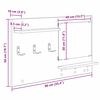 vidaXL Wandmontierter nachttisch Graues Sonoma 90 x 10 x 50 cm