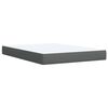 vidaXL Boxspringbett mit Matratze Dunkelgrau 140x190 cm Stoff
