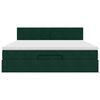 vidaXL Ottoman-Bett mit Matratze Dunkelgr&uuml;n 160x200 cm Samt