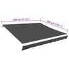 vidaXL Markisenbespannung Canvas Anthrazit 4,5x3 m