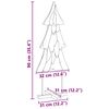 vidaXL Weihnachtsbaum mit St&auml;nder Braun 90 cm Massivholz Teak