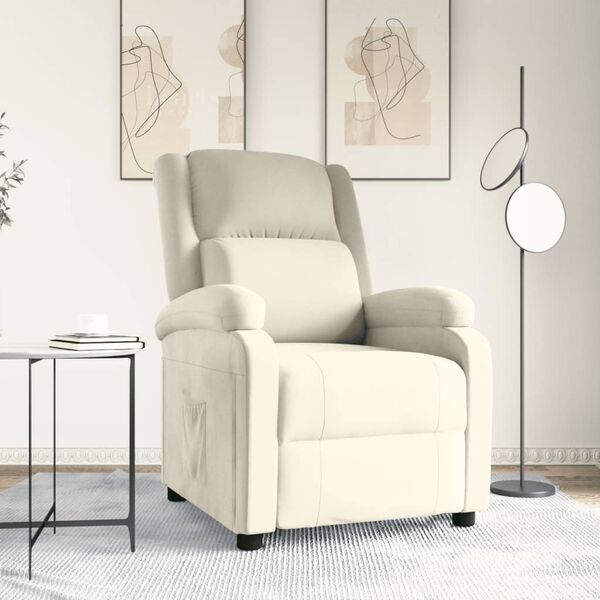 vidaXL Relaxsessel Creme Samt