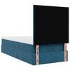 vidaXL Ottoman-Bett mit Matratzen & LEDs Dunkelblau 90x200 cm Samt