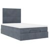 vidaXL Ottoman-Bett mit Matratzen Dunkelgrau 120x200 cm Samt