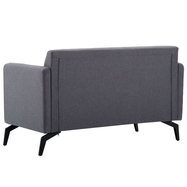 vidaXL 2-Sitzer-Sofa Stoff 115x60x67 cm Dunkelgrau