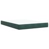 vidaXL Boxspringbett mit Matratze Dunkelgr&uuml;n 140x190 cm Samt