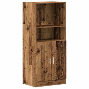 vidaXL K&uuml;chenschrank Altholz-Optik 57x41,5x131,5 cm Holzwerkstoff