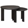 vidaXL Nesting-Couchtische 2 pcs Wei&szlig; Massivholz Mango