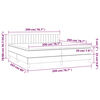vidaXL Boxspringbett mit Matratze & LED Dunkelgrau 200x200 cm Stoff