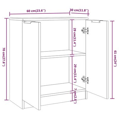vidaXL 3-tlg. Sideboard-Set Hochglanz-Weiß Holzwerkstoff