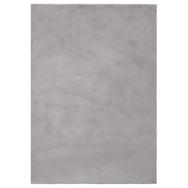 vidaXL Teppich Kunstkaninchenfell 200x300 cm Grau