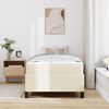 vidaXL Bettrahmen mit Matratze Creme 90 x 200 cm Stoff