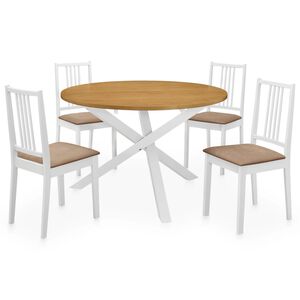 vidaXL 5-tlg. Essgruppe MDF Wei&szlig;