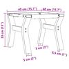 vidaXL Couchtisch-Gestell in Y-Form 40x40x33 cm Stahl
