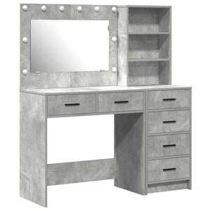 vidaXL Schminktisch 2 Stk. Grau 78,5 x 41 x 135 cm Holzwerkstoff