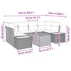 vidaXL Garten-Sofa-Set mit Kissen 6 pcs Schwarz Poly Rattan