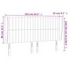 vidaXL Kopfteil mit Ohren Dunkelgrau 163x23x118/128 cm Samt