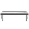 vidaXL Wandregal 75x45x31 cm Silbern Edelstahl