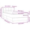 vidaXL Boxspringbett mit Matratze Rosa 100x220 cm Samt