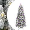 vidaXL K&uuml;nstlicher Weihnachtsbaum mit 150 LEDs mit St&auml;nder Wei&szlig; 150 cm