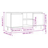 vidaXL TV-Schrank Weiß 104x35x50 cm Holzwerkstoff