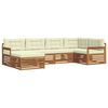 vidaXL Outdoor-Sofagarnitur 6 stk. Natur und Creme