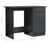 vidaXL Schreibtisch Hochglanz-Grau 100x50x76 cm Holzwerkstoff