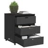 vidaXL Gartenschrank Schwarz 55x59x69 cm Poly Rattan