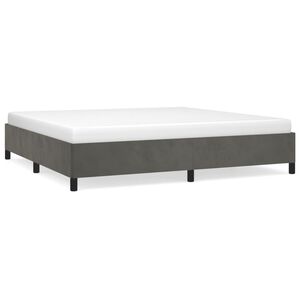 vidaXL Bettgestell ohne Matratze Dunkelgrau 200x200 cm Samt