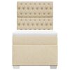 vidaXL Boxspringbett mit Matratze Creme 90x190 cm Stoff