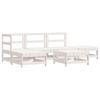vidaXL 6-tlg. Garten-Lounge-Set Wei&szlig; Massivholz Kiefer