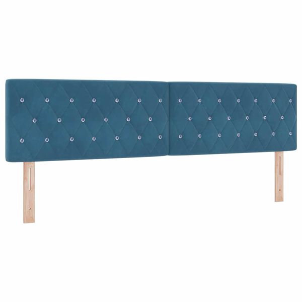vidaXL Kopfteil mit Kopfteil Dunkelblau 180 cm Kunstleder