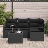 vidaXL Sofa Set 5 pcs Schwarz Poly-Rattan
