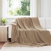 vidaXL &Uuml;berwurfdecke Kamel 240 x 270 cm Fleece