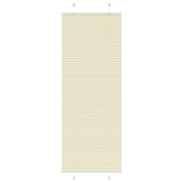 vidaXL Plissee Creme 75x200 cm Stoffbreite 74,4 cm Polyester