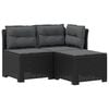 vidaXL 3-Sitzer Garten Sofa mit Kissen Rattan-Look PP Anthrazit