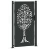 vidaXL Gartentor Schwarz 85 x 180 cm Pulverbeschichteter Stahl