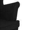 vidaXL Sessel mit Fu&szlig;hocker Schwarz Stoff