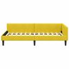 vidaXL Eckbettgestell Gelb 90 cm x 200 cm SamtundSperrholz