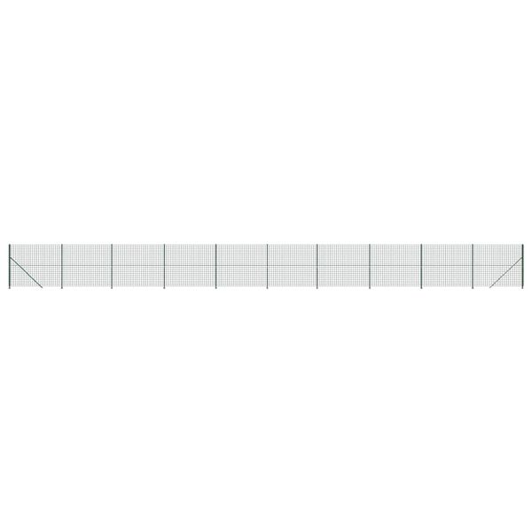 vidaXL Maschendrahtzaun mit Bodenflansch Gr&uuml;n 1,8x25 m